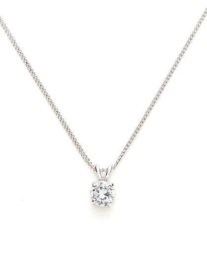 Picture of Harry Chad Enterprises 50142 0.85 Carats Women Diamond Pendant Necklace - 14K Solid White Gold