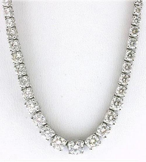 Picture of Harry Chad Enterprises 50125 25 Carats Tennis Graduated Riviera Diamonds Necklace