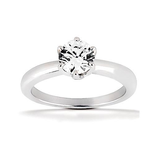 Picture of Harry Chad Enterprises 40868 0.75 Carats 6 Prong Style Platinum & Diamond Ring