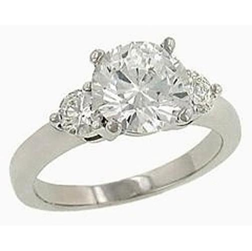 Picture of Harry Chad Enterprises 49893 3.11 Carat Sparkling Diamonds Three Stone Diamonds Ring