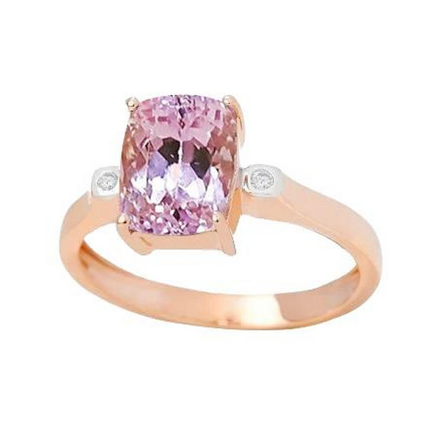 Picture of Harry Chad Enterprises 28512 Two Tone Big Pink Kunzite 27.10 CT Diamonds Ring&#44; Size 6.5