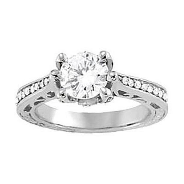 Picture of Harry Chad Enterprises 39278 1.23 CT Womens Diamond Engagement Ring with Accents, Size 6.5