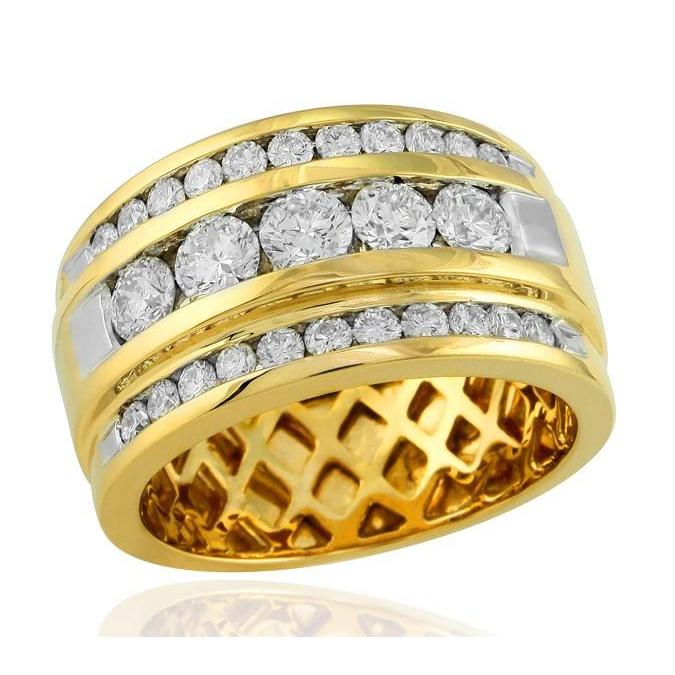 Picture of Harry Chad Enterprises 39535 14K Yellow Gold 2 CT Mens Diamond Ring&#44; Size 8