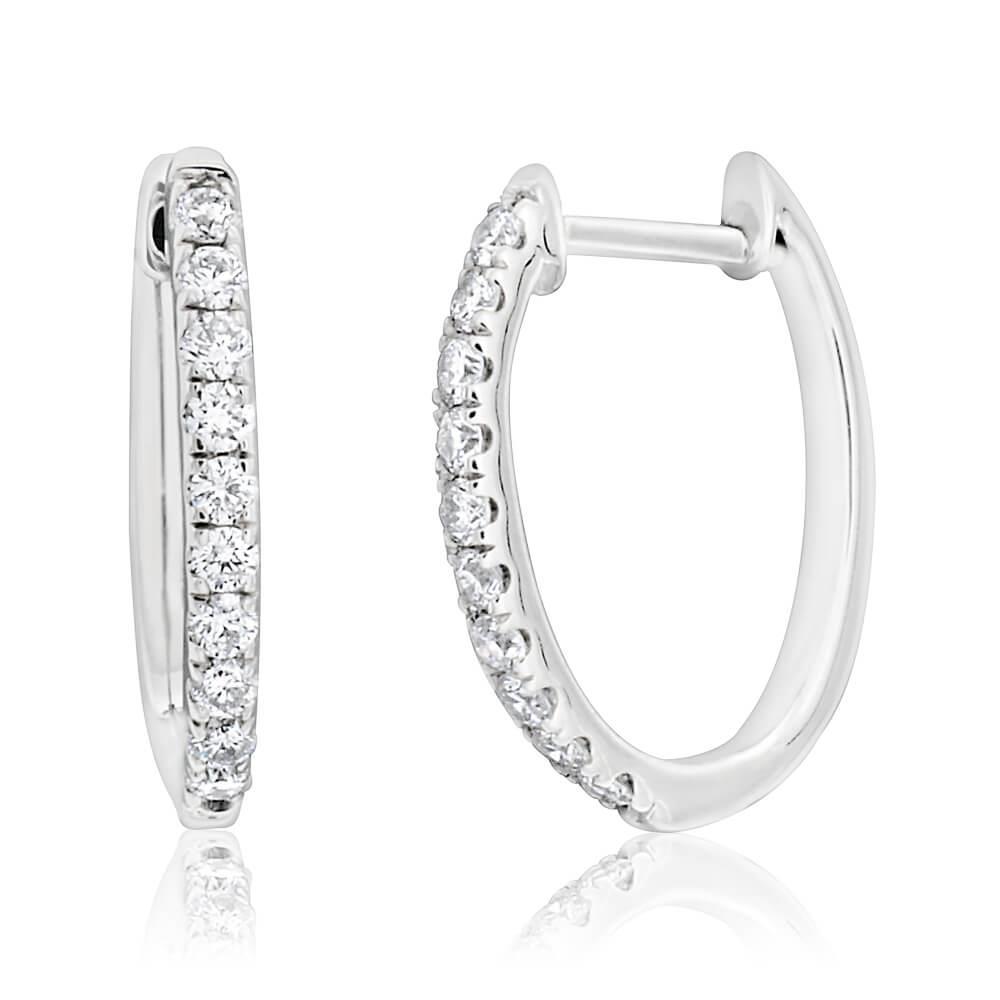 2 CT Round Cut Diamond Womens Hoop Earrings