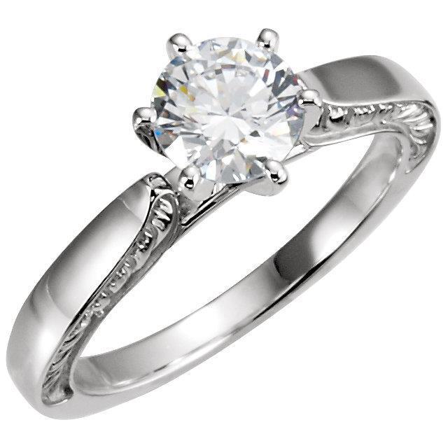 Picture of Harry Chad Enterprises 49562 1.51 CT Round Brilliant Diamond Solitaire Ring, 14K White Gold - Size 6.5
