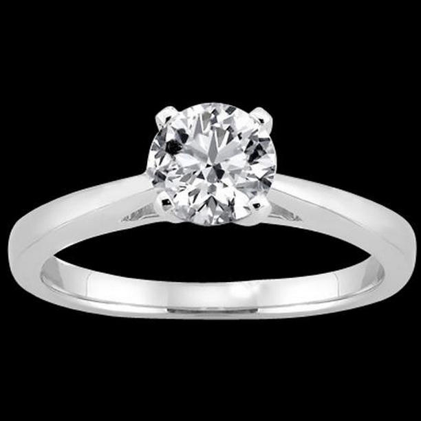 Picture of Harry Chad Enterprises 49770 1.51 CT Gold Diamond Cathedral Setting Solitaire Ring, Size 6.5