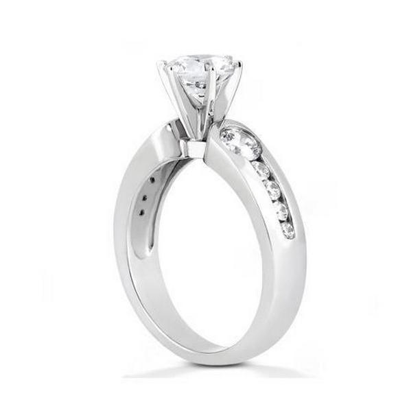 50707 1.75 CT Diamonds Three Stone Engagement Ring, White Gold - Size 6.5
