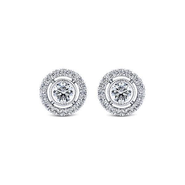 50711 2.36 CT Womens Round Cut Diamonds Halo Stud Earrings