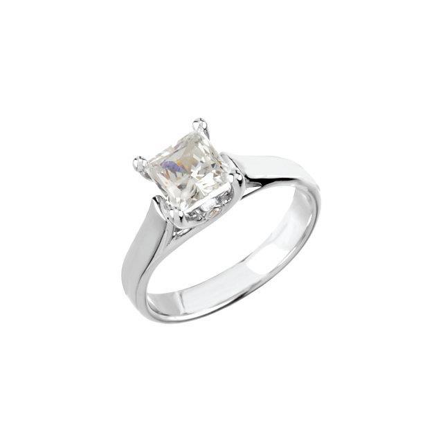 Picture of Harry Chad Enterprises 50727 1.55 CT Prong Setting Princess Diamond Solitaire Ring, Size 6.5