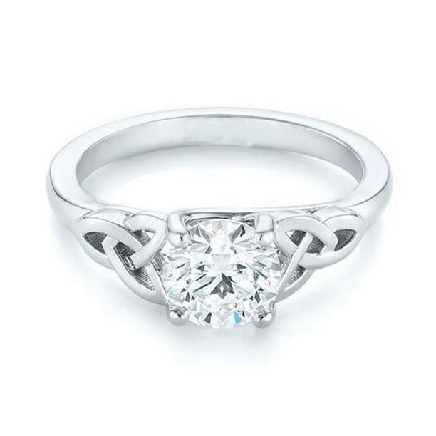 Picture of Harry Chad Enterprises 50729 1.50 CT Round Cut Solitaire Diamond Engagement Ring, Size 6.5