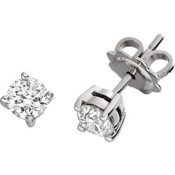 52532 Round 2 CT Solid 14K White Gold Womens Diamond Stud Earring