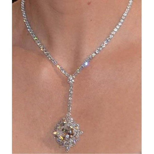Picture of Harry Chad Enterprises 55374 20 CT Round Cut Diamonds Ladies Necklace with Chain