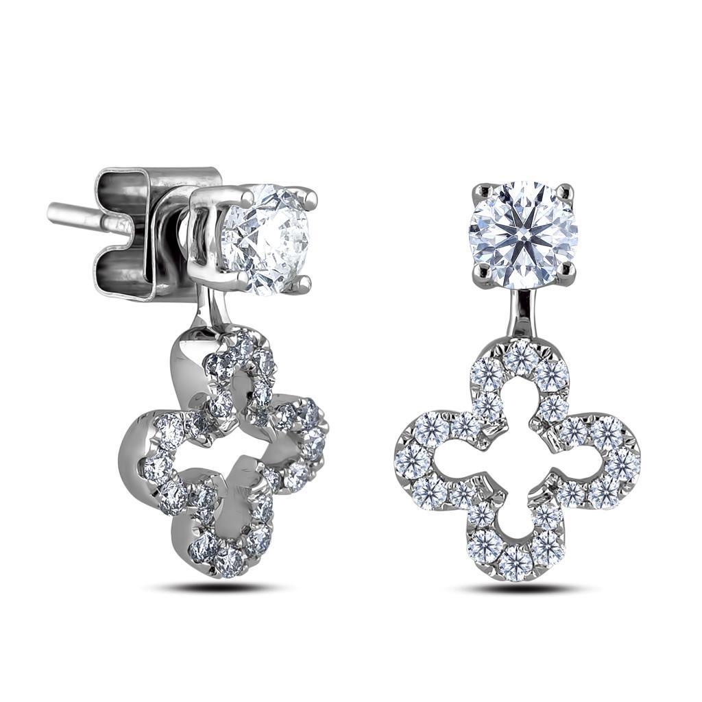 4 CT Sparkling Round Brilliant Diamond Lady Drop Earring