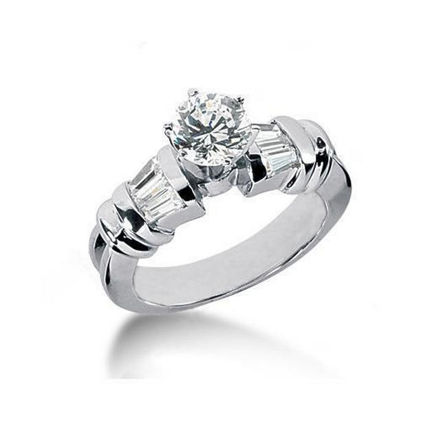 55452 2 CT Diamond Engagement Anniversary Ring, 14K White Gold - Size 6.5