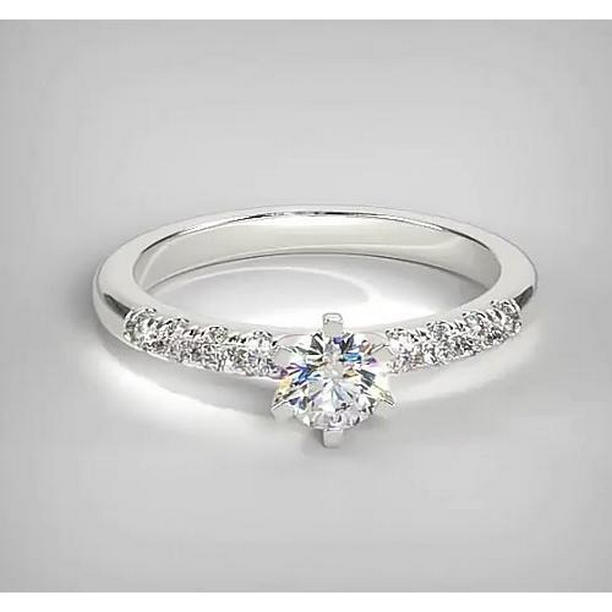 59045 1.50 CT Diamond Engagement Ring, 14K White Gold - Size 6.5