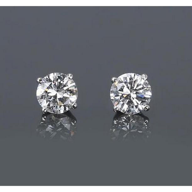 60068 1.50 CT 14K White Gold Diamond Stud Earring