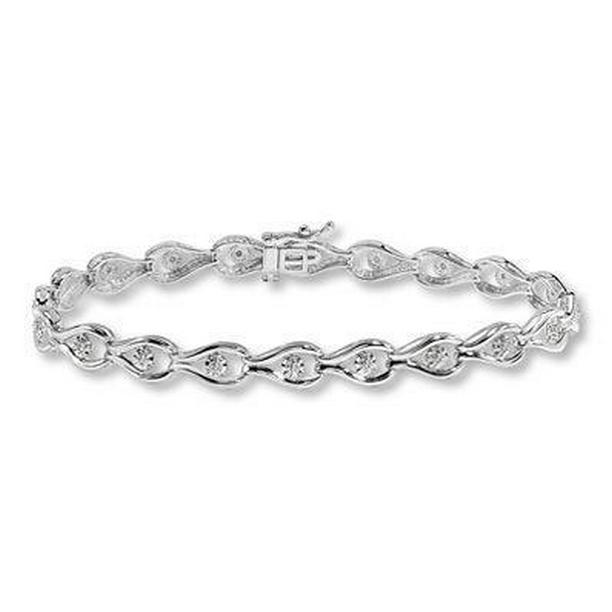 4 CT Round Diamond Lady Bracelet 14K Solid Gold