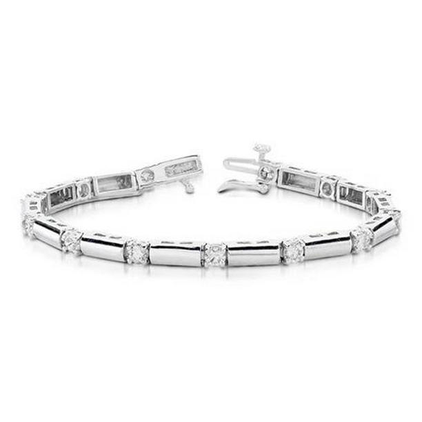 325 CT Round Diamond White Gold Fine Tennis Bracelet