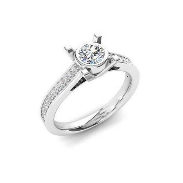 60927 Gorgeous Round Brilliant Cut 1.90 CT Diamond Wedding Ring, White Gold - Size 6.5