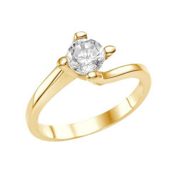 Picture of Harry Chad Enterprises 63844 Solitaire 1.75 CT Diamond Wedding Ring&#44; 14K Yellow Gold - Size 6.5