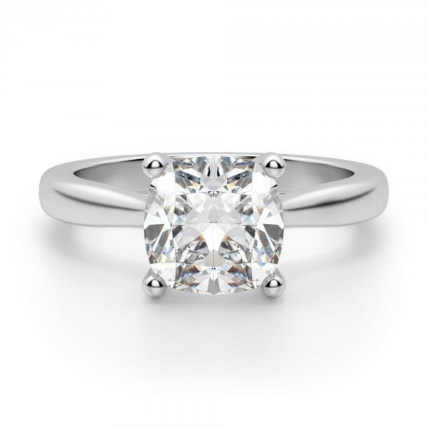 1.10 CT Solitaire Round Cut Diamond Wedding Ring, 14K White Gold - Size 6.5