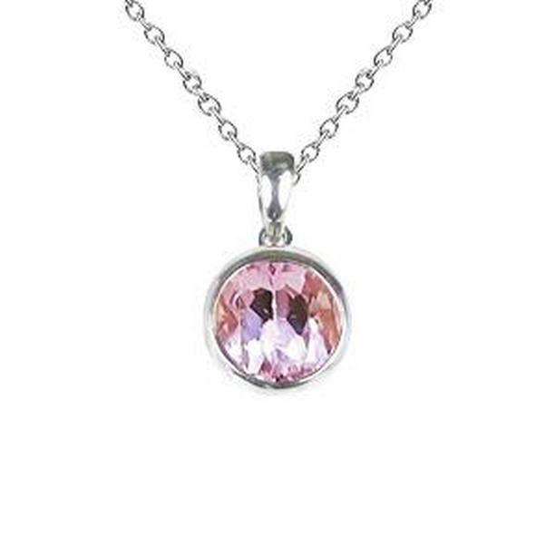 64458 20 CT 14K White Gold Pink Kunzite Gemstone Solitaire Pendant