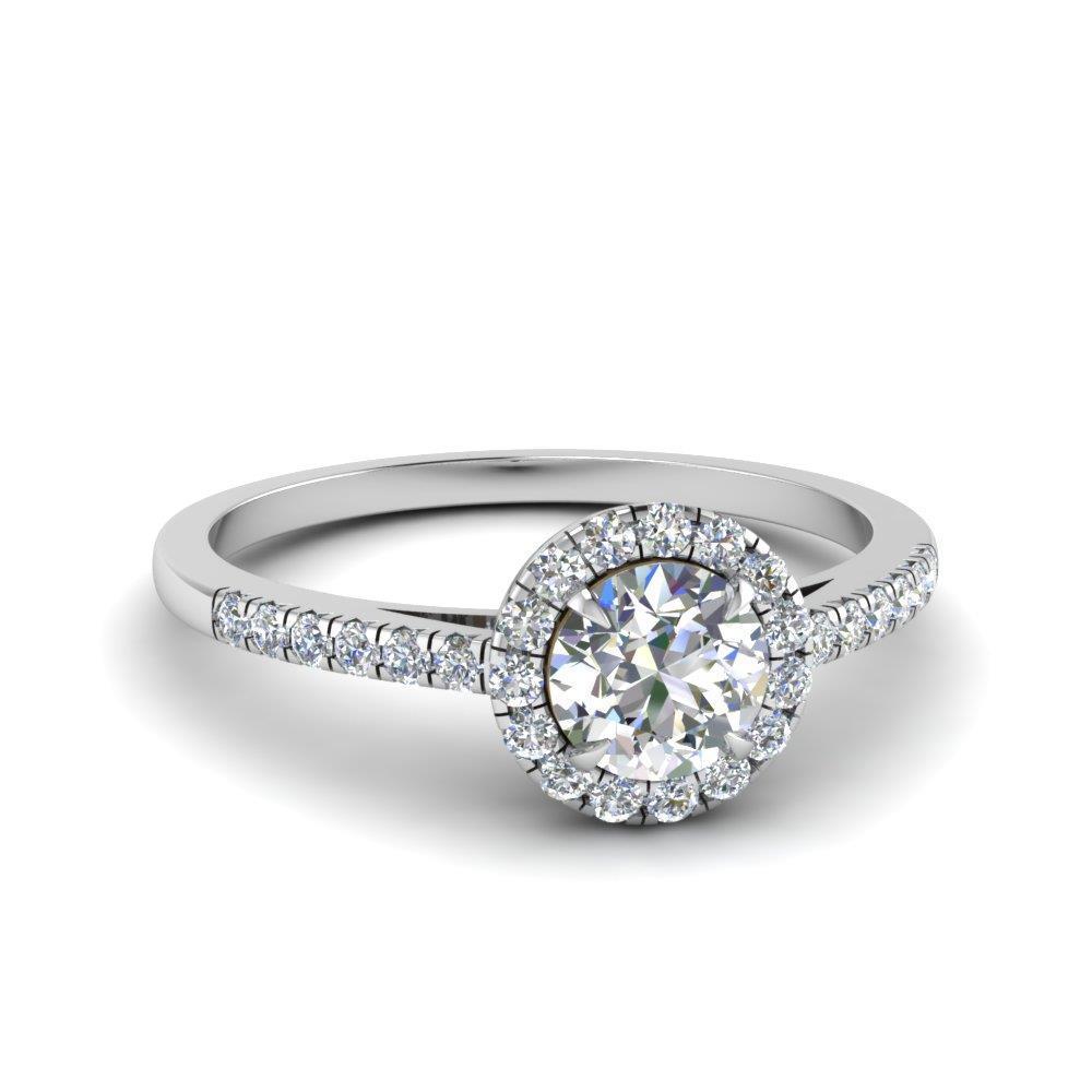 Picture of Harry Chad Enterprises 65140 1.35 CT Round Cut Diamond Halo Engagement Ring, Size 6.5