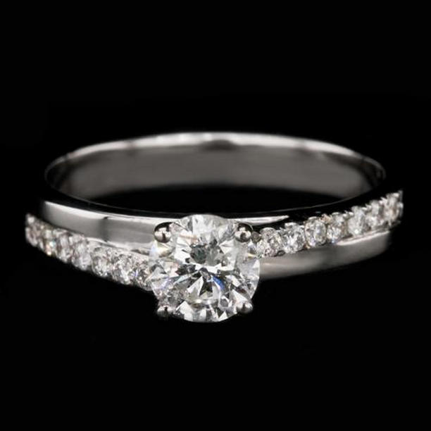 Picture of Harry Chad Enterprises 65358 1.50 CT 14K White Gold Diamond Engagement Ring, Size 6.5