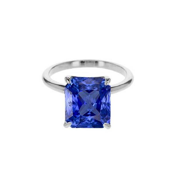 68330 2 CT Sapphire Solitaire Radiant Cut Engagement Ring, 14K Gold - Size 6.5
