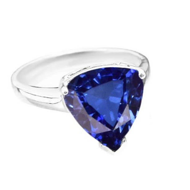 68796 2 CT Anniversary Trillion Sri Lankan Sapphire Solitaire Ring, Size 6.5