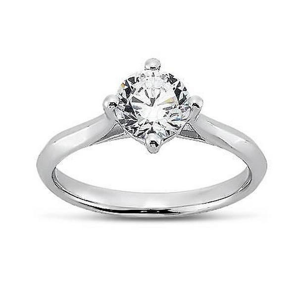 Picture of Harry Chad Enterprises 1489 Diamond 1.51 CT Prong Setting Solitaire Ring&#44; 14K White Gold - Size 6.5
