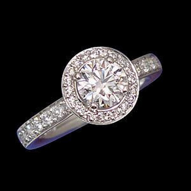 2.01 CT Halo Diamonds Royal Engagement Ring, White Gold - Size 6.5