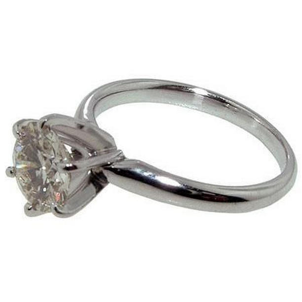 Picture of Harry Chad Enterprises 1526 1 CT Diamond Solitaire Engagement Ring, 14K White Gold - Size 6.5