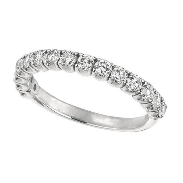 15618 1.50 CT Round Brilliant Diamond Half Eternity Band, Size 6.5