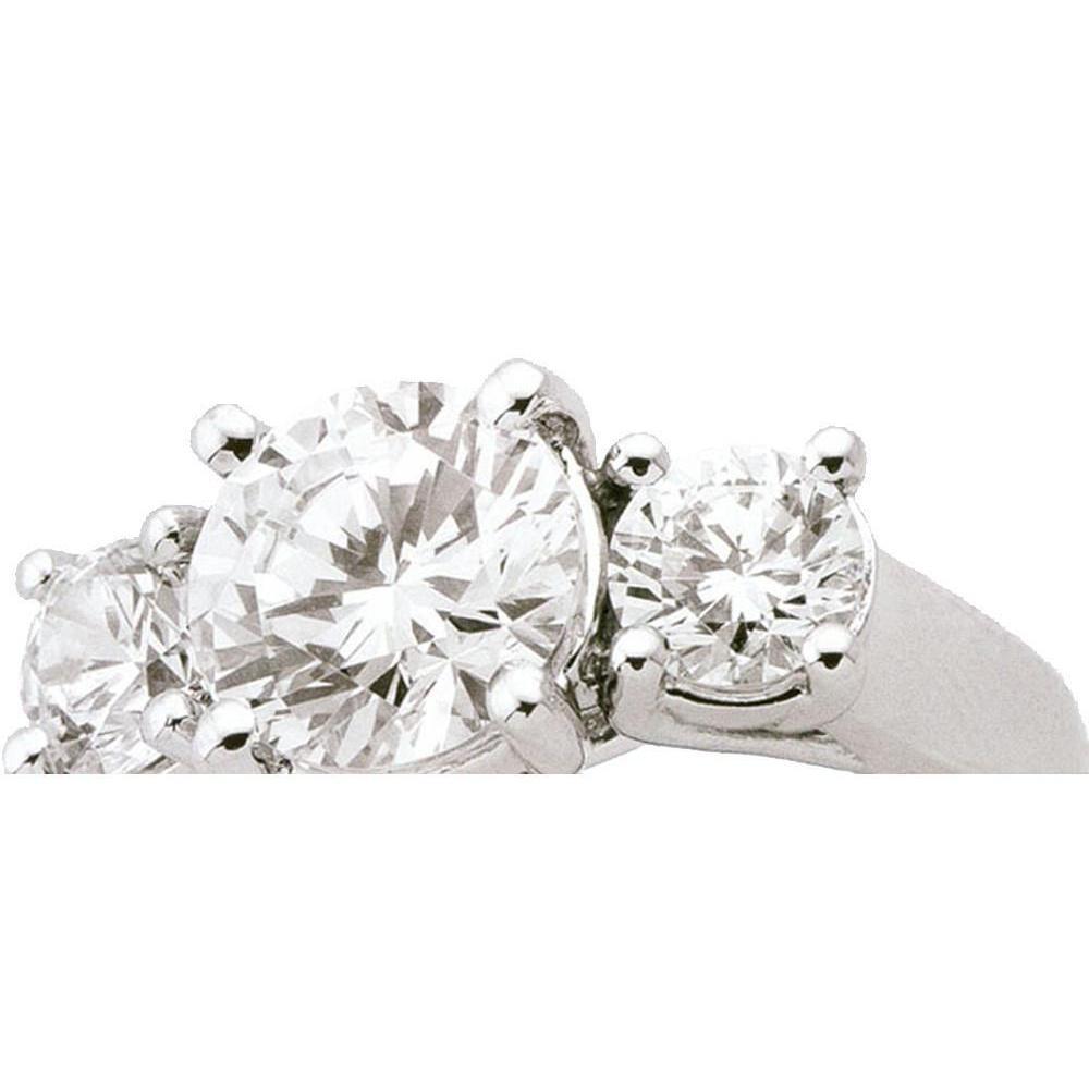 15635 2.01 CT Lucidas White Gold 3 Stone Diamond Ring, Size 6.5