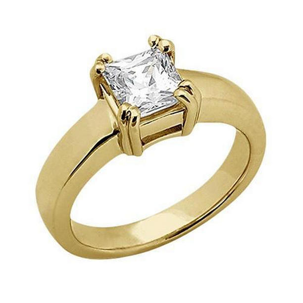 Picture of Harry Chad Enterprises 15750 0.75 CT Diamond Solitaire Engagement Ring&#44; 14K Yellow Gold - Size 6.5