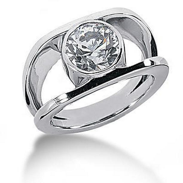 Picture of Harry Chad Enterprises 15766 1 CT Gorgeous Solitaire Anniversary Diamond Ring&#44; 14K White Gold - Size 8