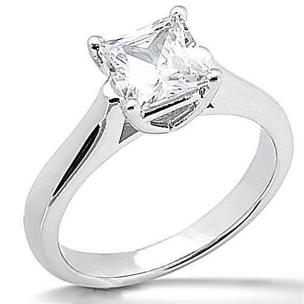 22446 1.0 CT Sparkling Diamond Solitaire G VS2 Engagement Ring, 14K White Gold - Size 6.5