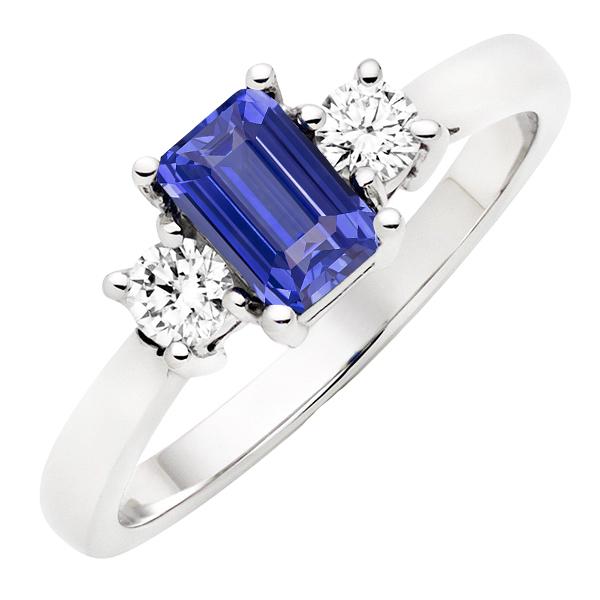 68840 3 CT Emerald Gemstone Diamond 3 Stone Round Cut Sapphire Ring, Gold - Size 6.5