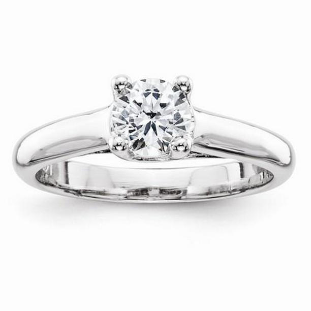 Picture of Harry Chad Enterprises 10016 1 CT Diamond Solitaire White Gold Engagement Ring&#44; Size 6.5