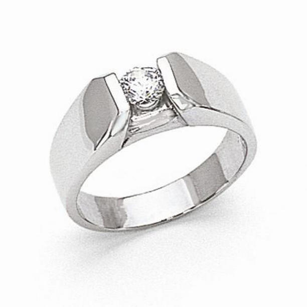 Picture of Harry Chad Enterprises 10030 Round Diamond 0.50 CT Solitaire Ring&#44; 14K White Gold - Size 6.5
