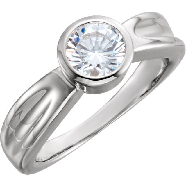 Picture of Harry Chad Enterprises 10079 1 CT Solitaire Diamond White Gold Ring&#44; Size 6.5