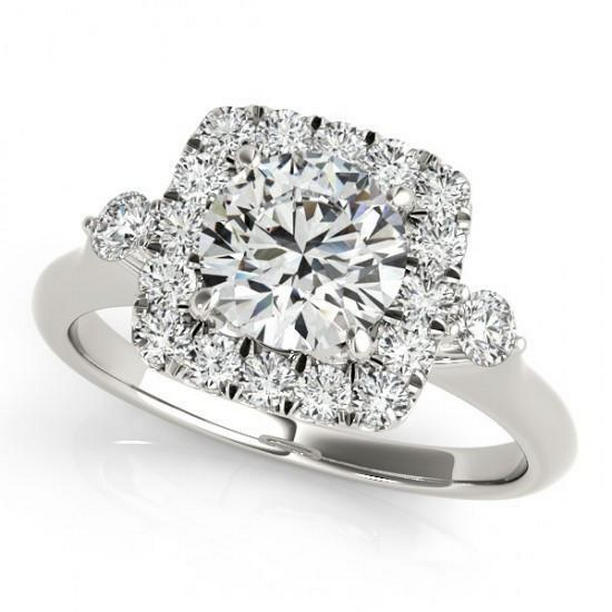 Picture of Harry Chad Enterprises 10161 1.50 CT Diamond 14K White Gold Womens Halo Ring&#44; Size 6.5