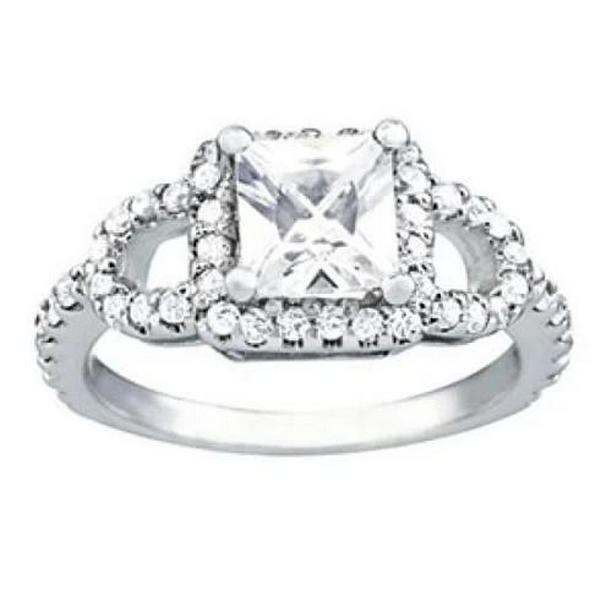 Picture of Harry Chad Enterprises 10310 1.50 CT Diamond Engagement Fancy White Gold Halo Ring&#44; Size 6.5