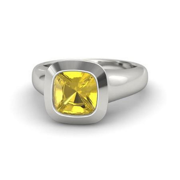 Picture of Harry Chad Enterprises 22675 2 CT Solitaire Yellow Gold Sapphire Ring&#44; Size 6.5