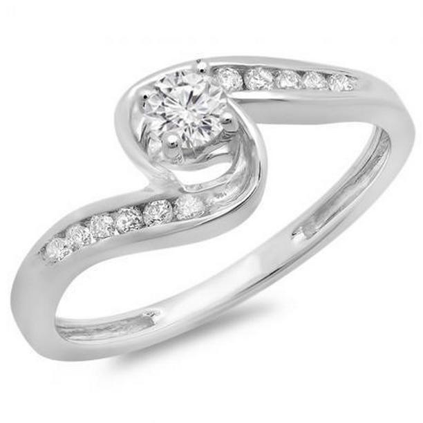Picture of Harry Chad Enterprises 28967 1.60 CT Round Cut Diamonds Split Shank Engagement Ring, Size 6.5