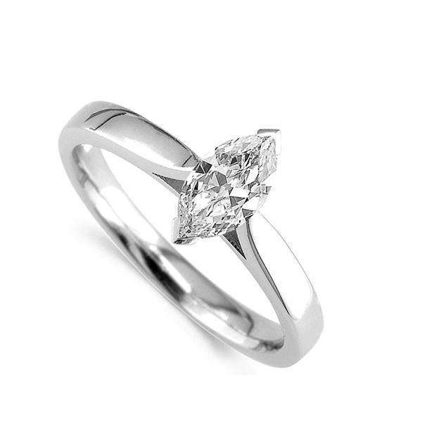 29212 1.60 CT Solitaire Diamond Anniversary Ring, 14K White Gold - Size 6.5