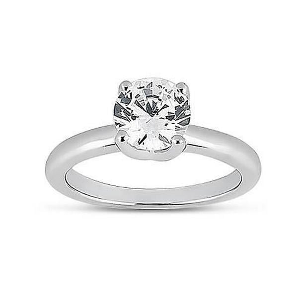 350 Solitaire 150 CT Round Diamond Engagement Ring 14K White Gold  Size 65