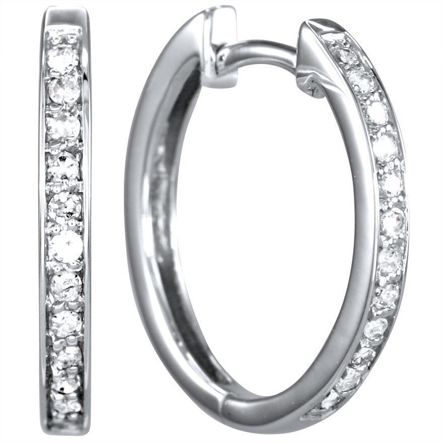 2.6 CT Brilliant Cut Sparkling Diamonds Hoop Earrings