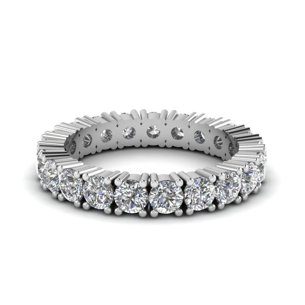 Picture of Harry Chad Enterprises 50779 3.15 CT Womens Round Diamond Eternity Band&#44; Solid White Gold - Size 6.5